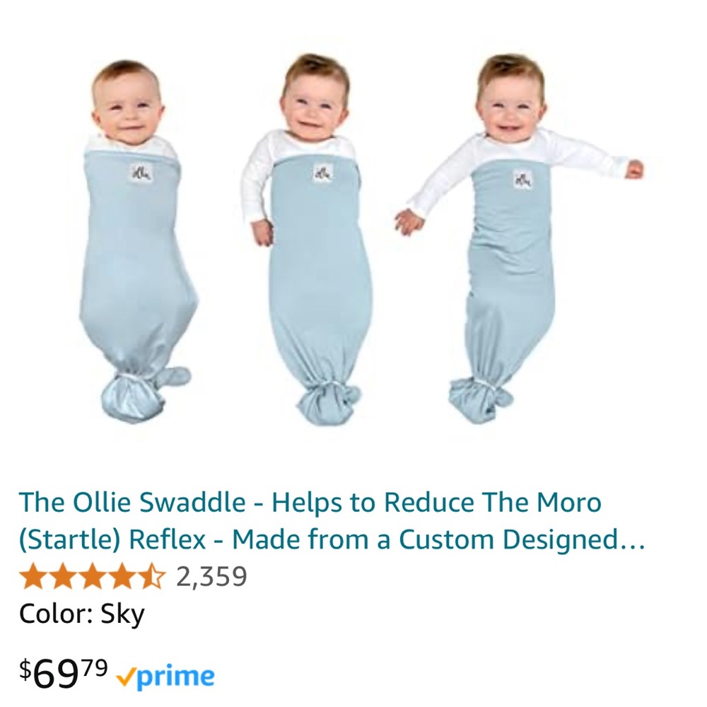 Blue Ollie Swaddle